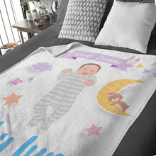 Load image into Gallery viewer, Sweet Dreams Baby throw blanket personalized
