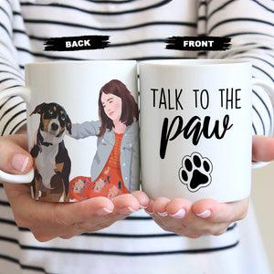 Talk To The Paw custom dog mugs