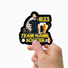 Load image into Gallery viewer, Team Name Soccer Stickers Personalized
