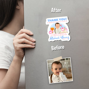 Create your own Custom Magnets for Thank You Christening Name