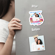 Load image into Gallery viewer, Thank You for Coming Baby Shower Name Magnet designs customize for a personal touch
