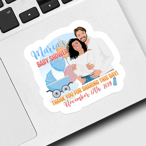 Thank You for Sharing Day Baby Shower Sticker designs customize for a personal touch