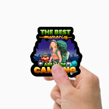 Load image into Gallery viewer, The Best Memories Are Made Camping Stickers Personalized
