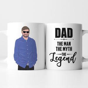Dad the Man the Myth the Legend Mug Personalized