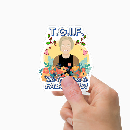 This Grandma is Fabulous Sticker Personalized