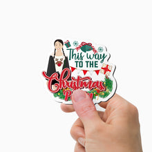 Load image into Gallery viewer, This Way to The Christmas Party Magnet Personalized
