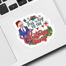 Load image into Gallery viewer, This Way to The Christmas Party Sticker designs customize for a personal touch
