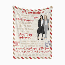 Load image into Gallery viewer, To My Bestie throw blanket personalized
