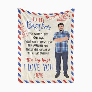 To My Big Brother Personalized Blanket