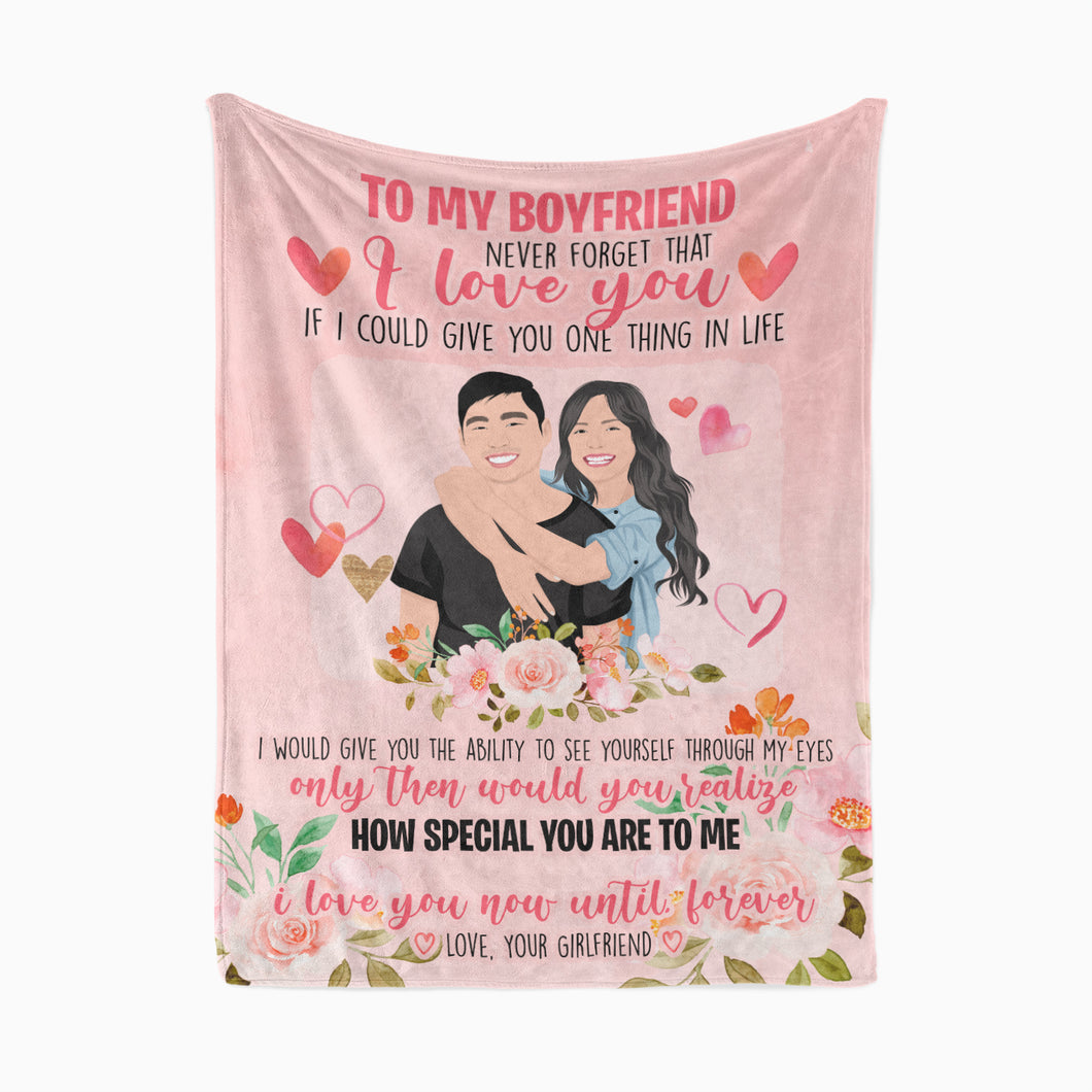 To My Boyfriend throw blanket personalized