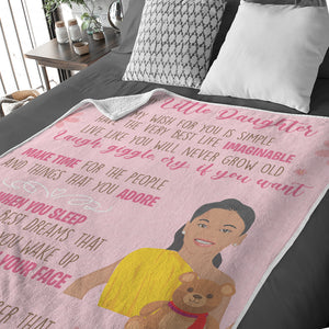 To My Daughter from Mom custom hand drawn blanket personalized