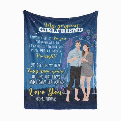 To My Girlfriend throw blanket personalized