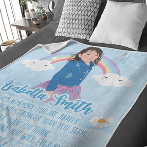 To My Granddaughter custom throw blanket personalized