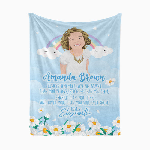 To My Granddaughter throw blanket personalized