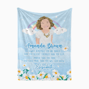 To My Granddaughter throw blanket personalized