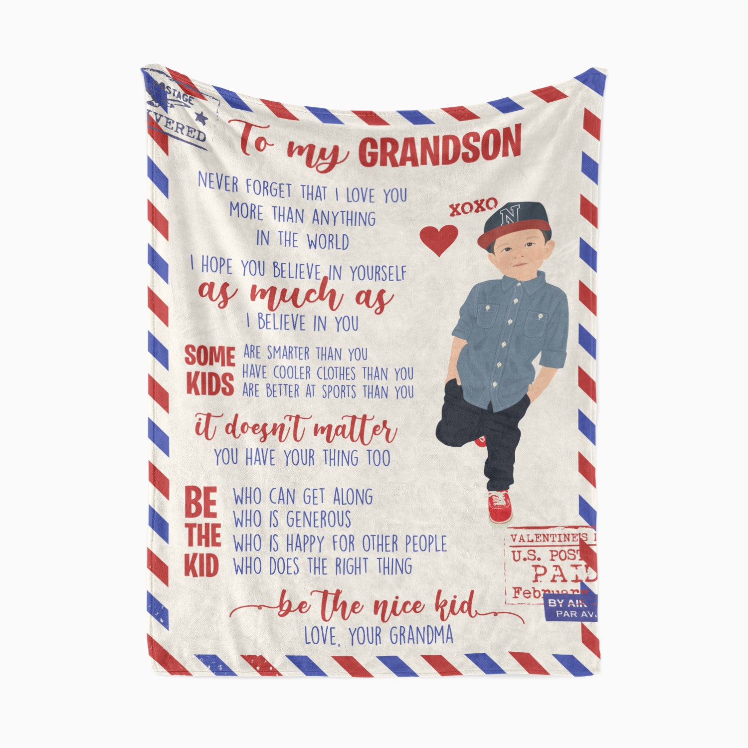 Letter To Mom Personalized 50x60 Sherpa Blanket