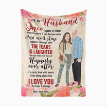 Load image into Gallery viewer, To My Husband Blanket From Wife personalized throw blanket
