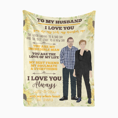 To My Husband throw blanket personalized