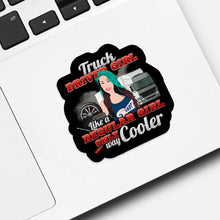 Load image into Gallery viewer, Truck Driver Girl Sticker designs customize for a personal touch
