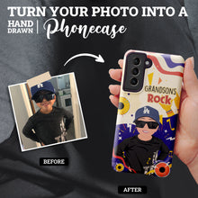 Load image into Gallery viewer, Turn Your Photo in to Custom Design Grandsons Rock Phone Cases
