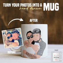 Load image into Gallery viewer, Turn your photo into a happy anniversary mug
