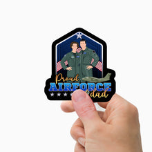 Load image into Gallery viewer, USAF Dad  Stickers Personalized
