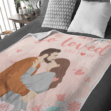 Load image into Gallery viewer, Valentine&#39;s Day Personalized Fleece Blanket
