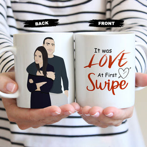 Love At First Swipe Mug Personalized