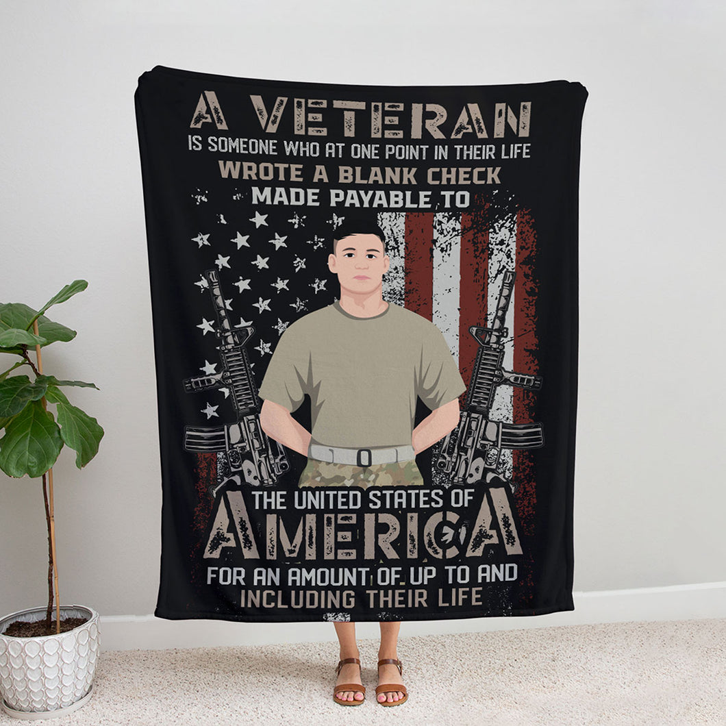 Veteran Blanket Stickers Personalized