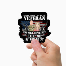 Load image into Gallery viewer, Veteran Mom  Stickers Personalized

