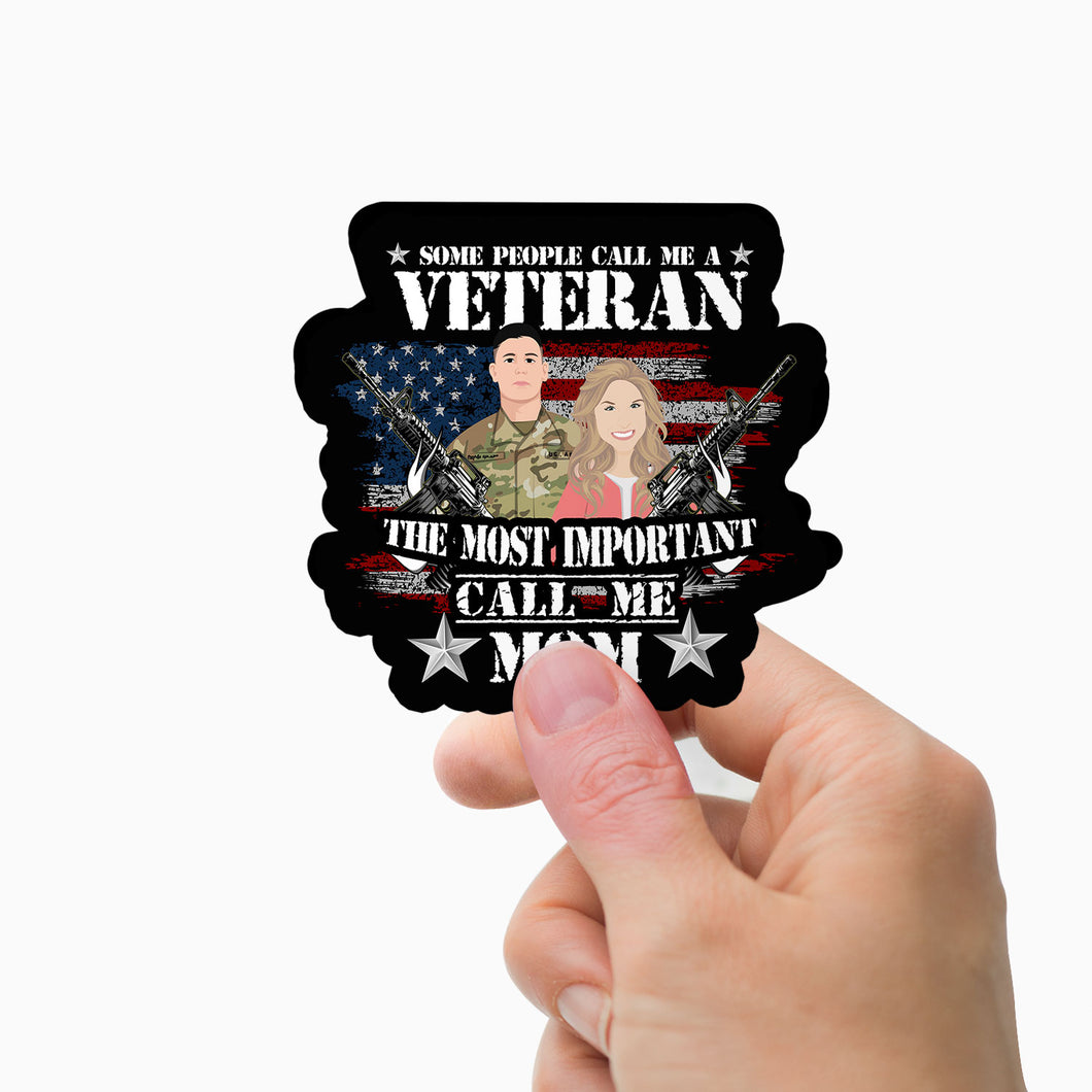 Veteran Mom  Stickers Personalized