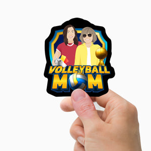 Volleyball Mom Stickers Personalized