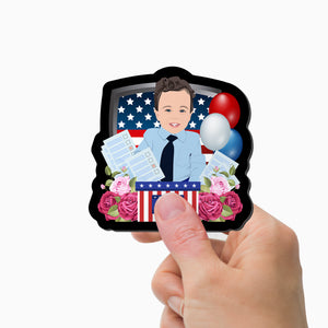 Vote for Me Portrait Magnet Personalized
