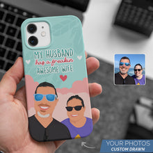 Load image into Gallery viewer, Freakin Awesome Wife Personalized Phone Cases
