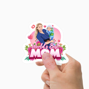 Worlds Best Mom Stickers Personalized