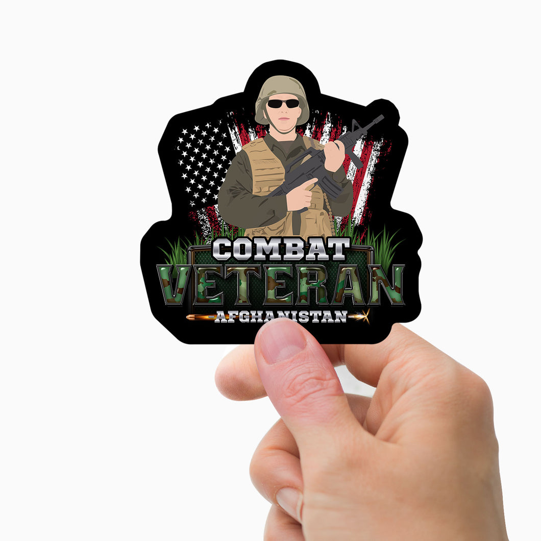 Afghanistan veteran Stickers Personalized