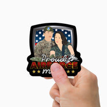 Load image into Gallery viewer, Proud Air Force Mom Sticker Personalized

