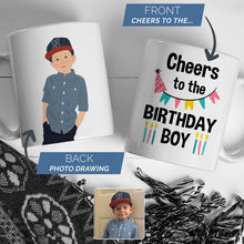 Load image into Gallery viewer, Birthday boy a personalized mug
