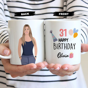 Birthday gift cup with photo