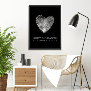 Custom Drawn Fingerprint Portraits