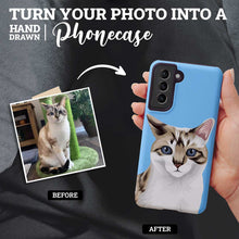 Load image into Gallery viewer, Custom Cat Portrait Phone Case
