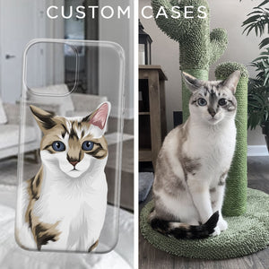 Custom Cat Drawing Clear Case