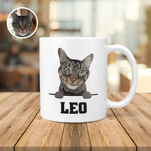 Cute Custom Cat "On Edge" Mug
