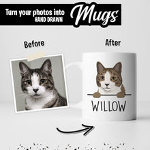 Load image into Gallery viewer, Cute Custom Cat &quot;On Edge&quot; Mug
