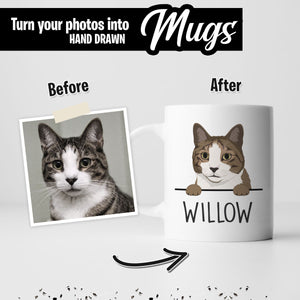 Cute Custom Cat "On Edge" Mug
