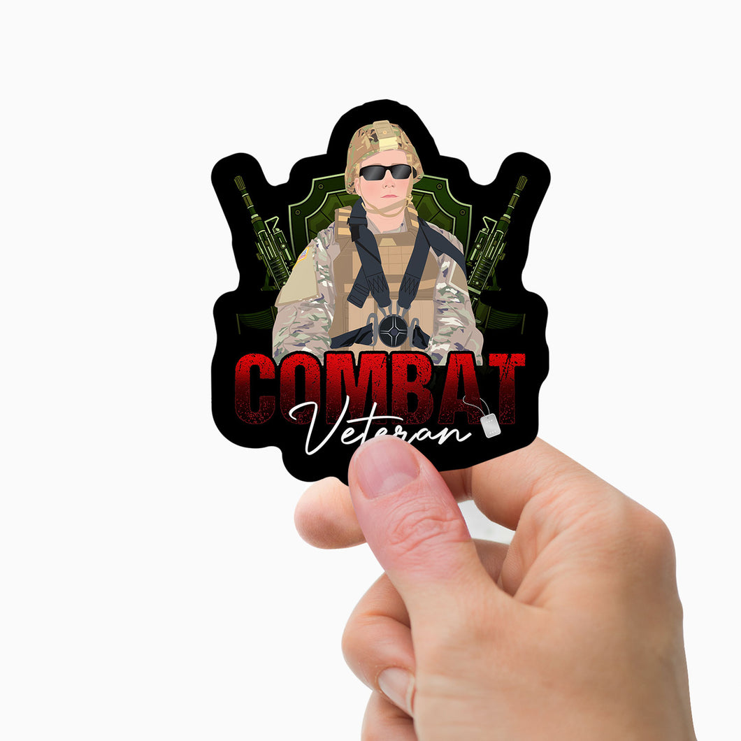 combat veteran Stickers Personalized