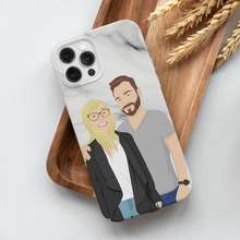 Load image into Gallery viewer, Custom Couples Phone Case - Marble Print
