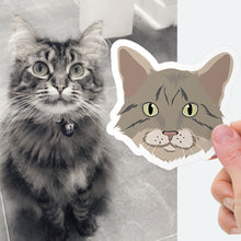 Load image into Gallery viewer, Custom Cat Face Stickers
