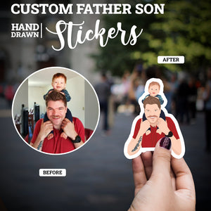 Custom Father and Son Stickers