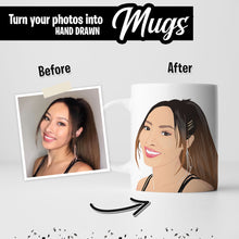 Load image into Gallery viewer, Custom Face Mug - Photo Drawing
